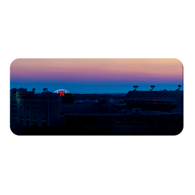 Nebraska Cornhuskers - Sunrise at Memeorial Stadium Panoramic - College Wall Art #PVC