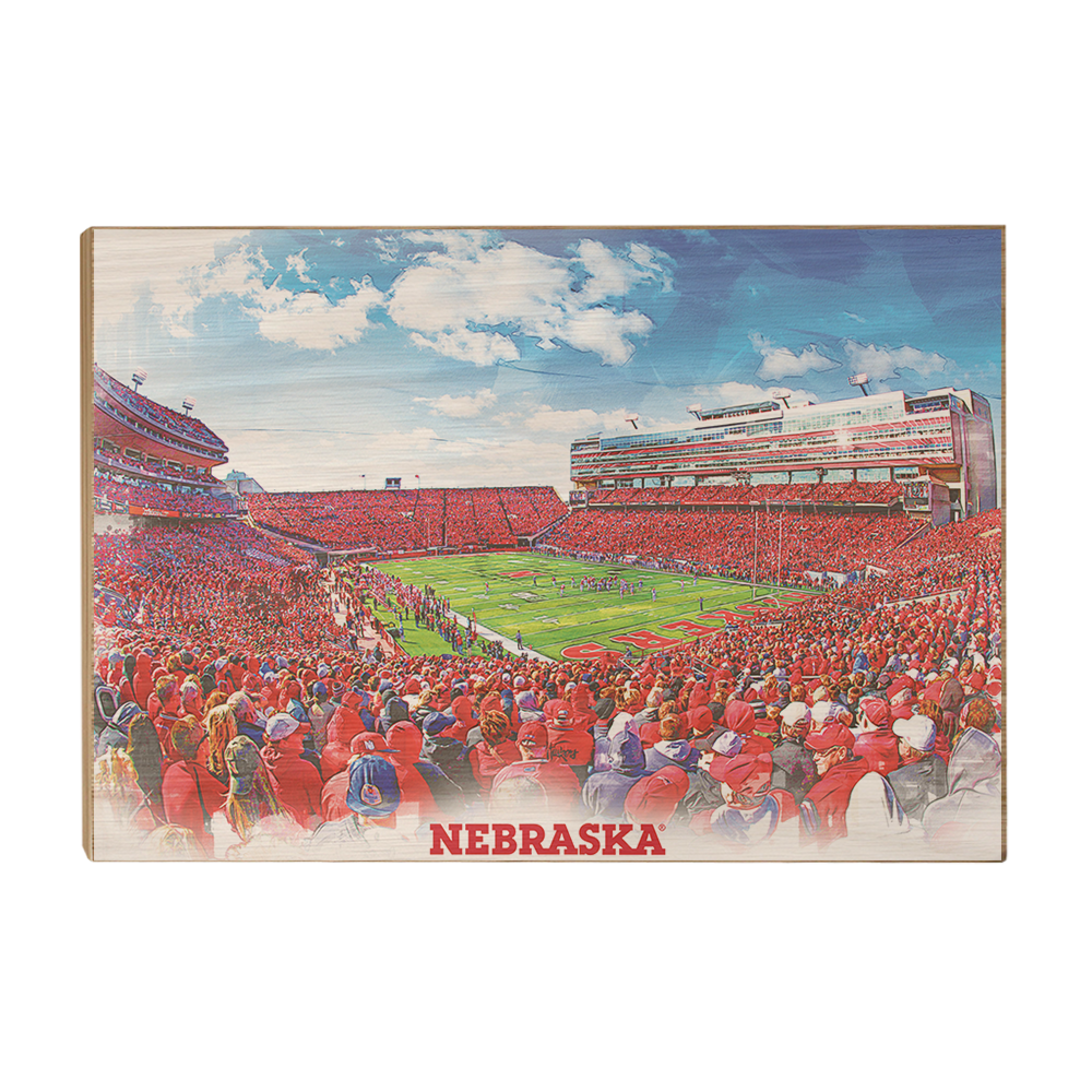 Nebraska Cornhuskers - Nebraska Paint - College Wall Art #Canvas