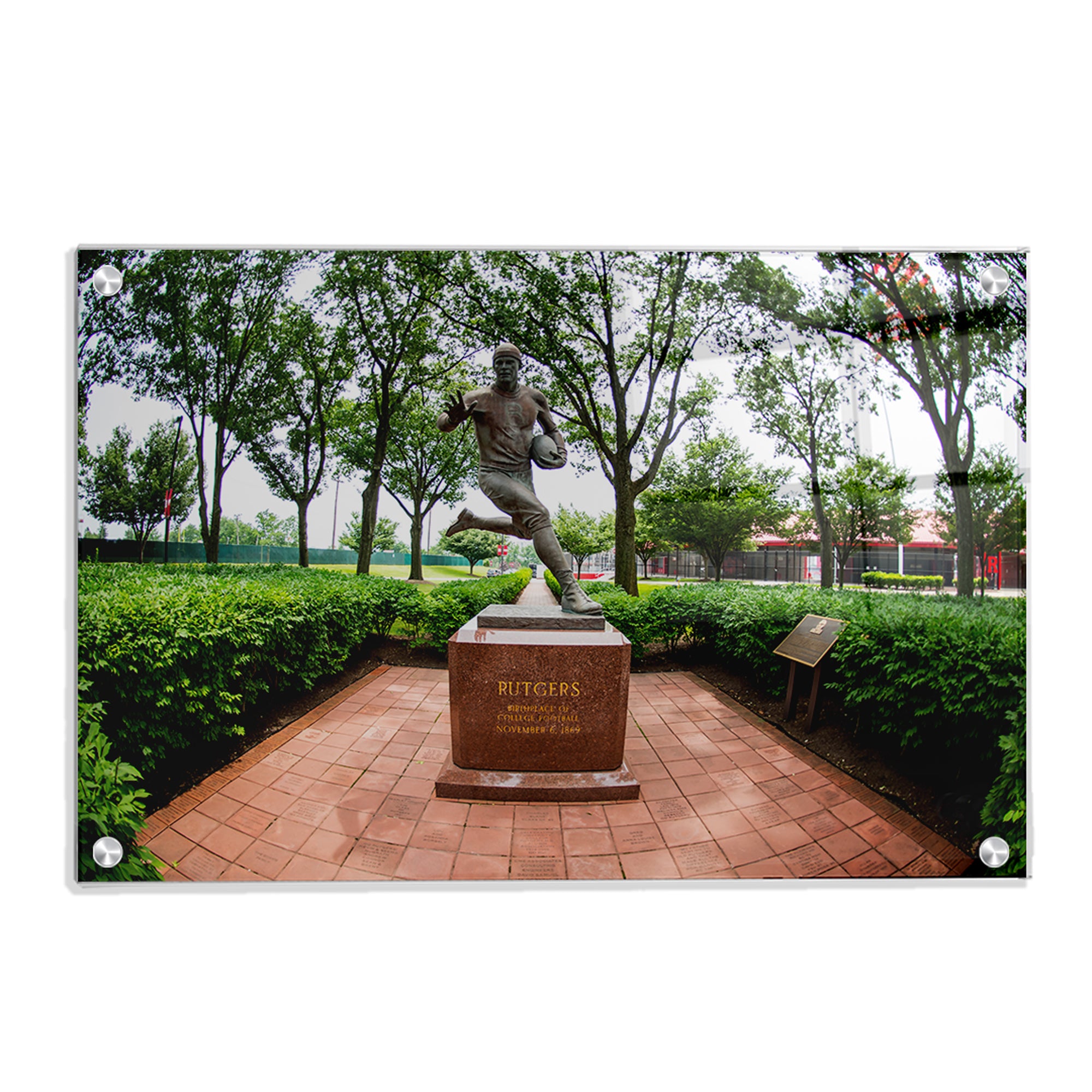 Rutgers Scarlet Knights - Birthplace Statue - College Wall Art #Canvas