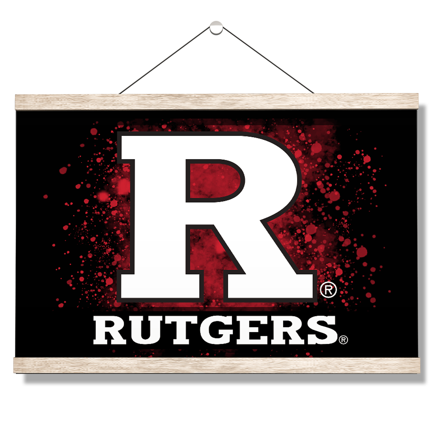 Rutgers Scarlet Knights - Rutgers R - College Wall Art #Canvas
