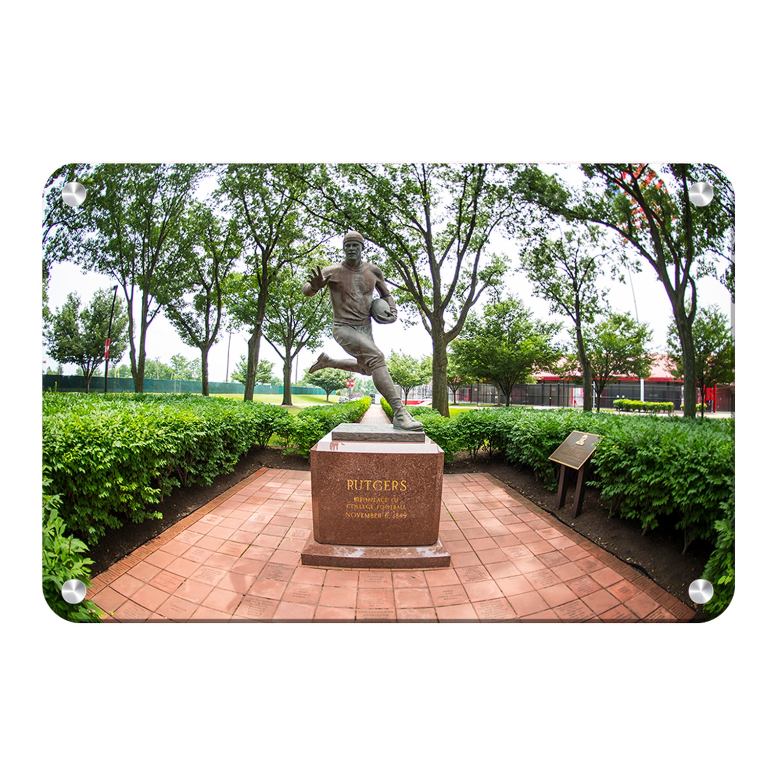 Rutgers Scarlet Knights - Birthplace Statue - College Wall Art #Canvas
