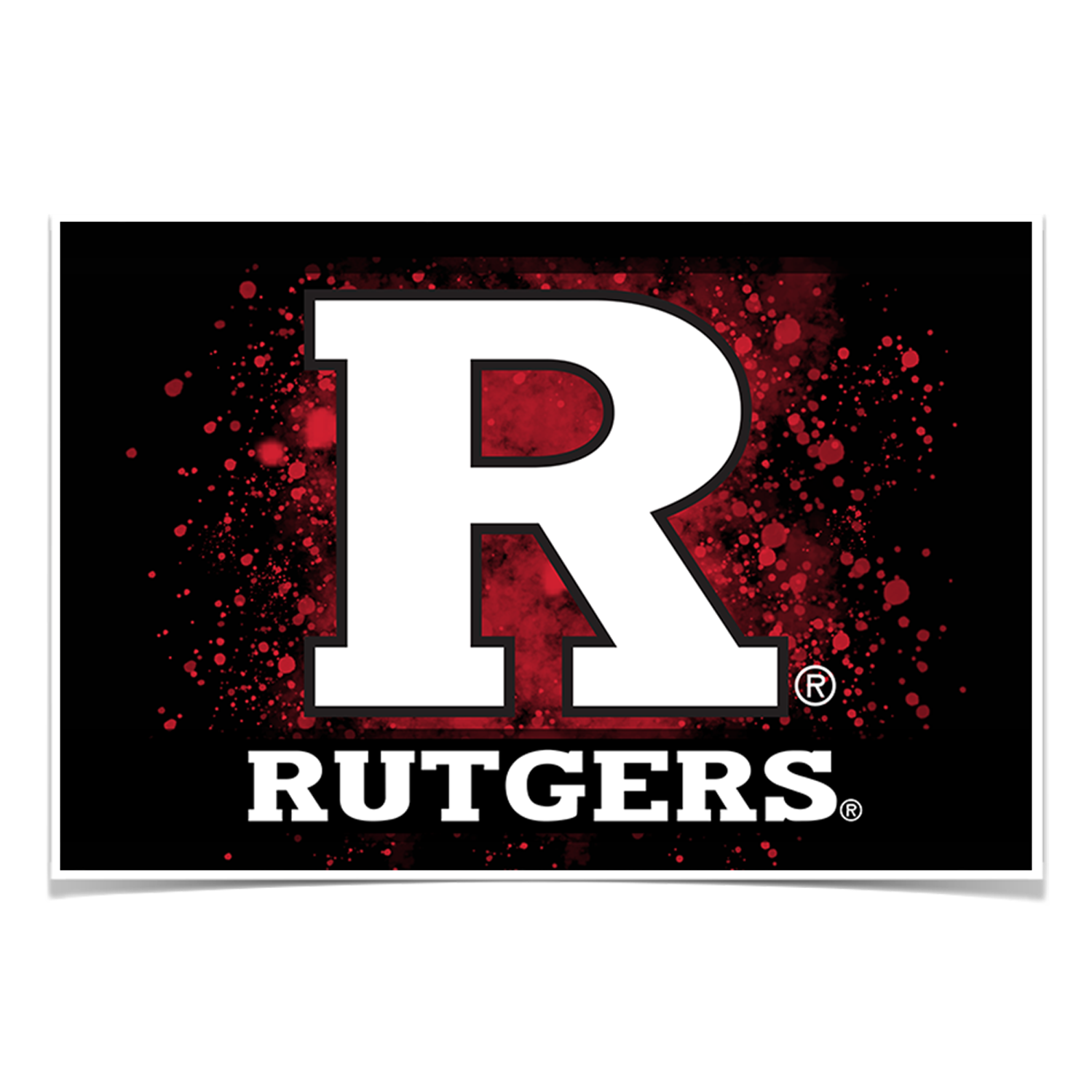 Rutgers Scarlet Knights - Rutgers R - College Wall Art #Canvas