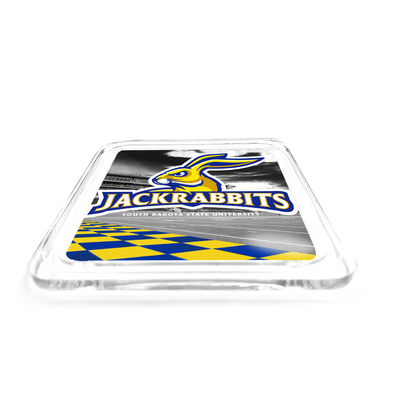 South Dakota State Jackrabbits - Jackrabbits Checkerboard End Zone Drink Coaster