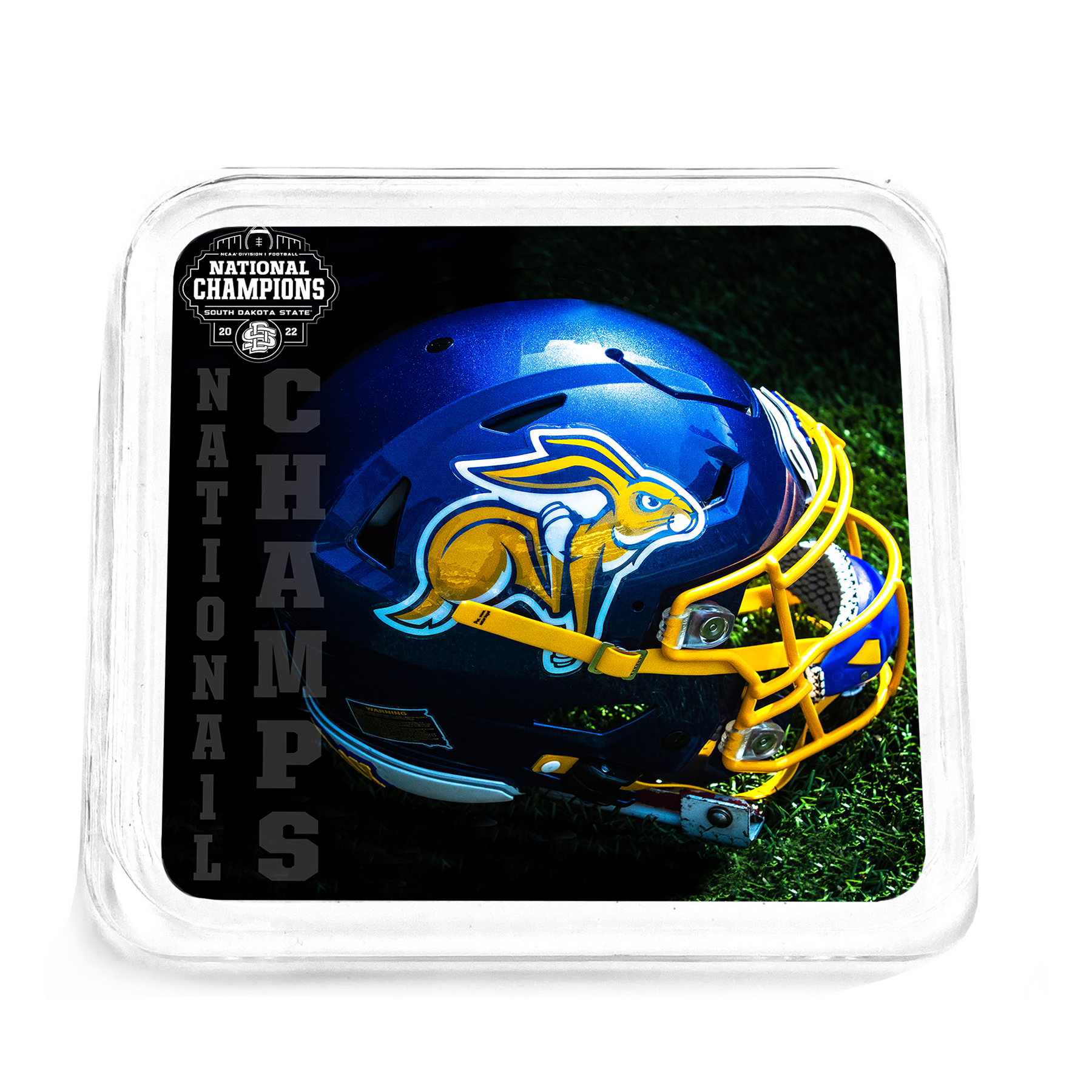 South Dakota State Jackrabbits - National Champs Helmet Drink Coaster