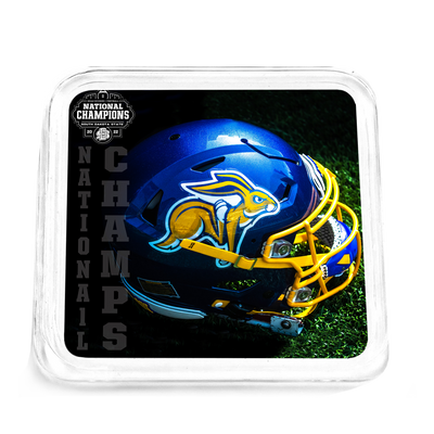 South Dakota State Jackrabbits - National Champs Helmet Drink Coaster