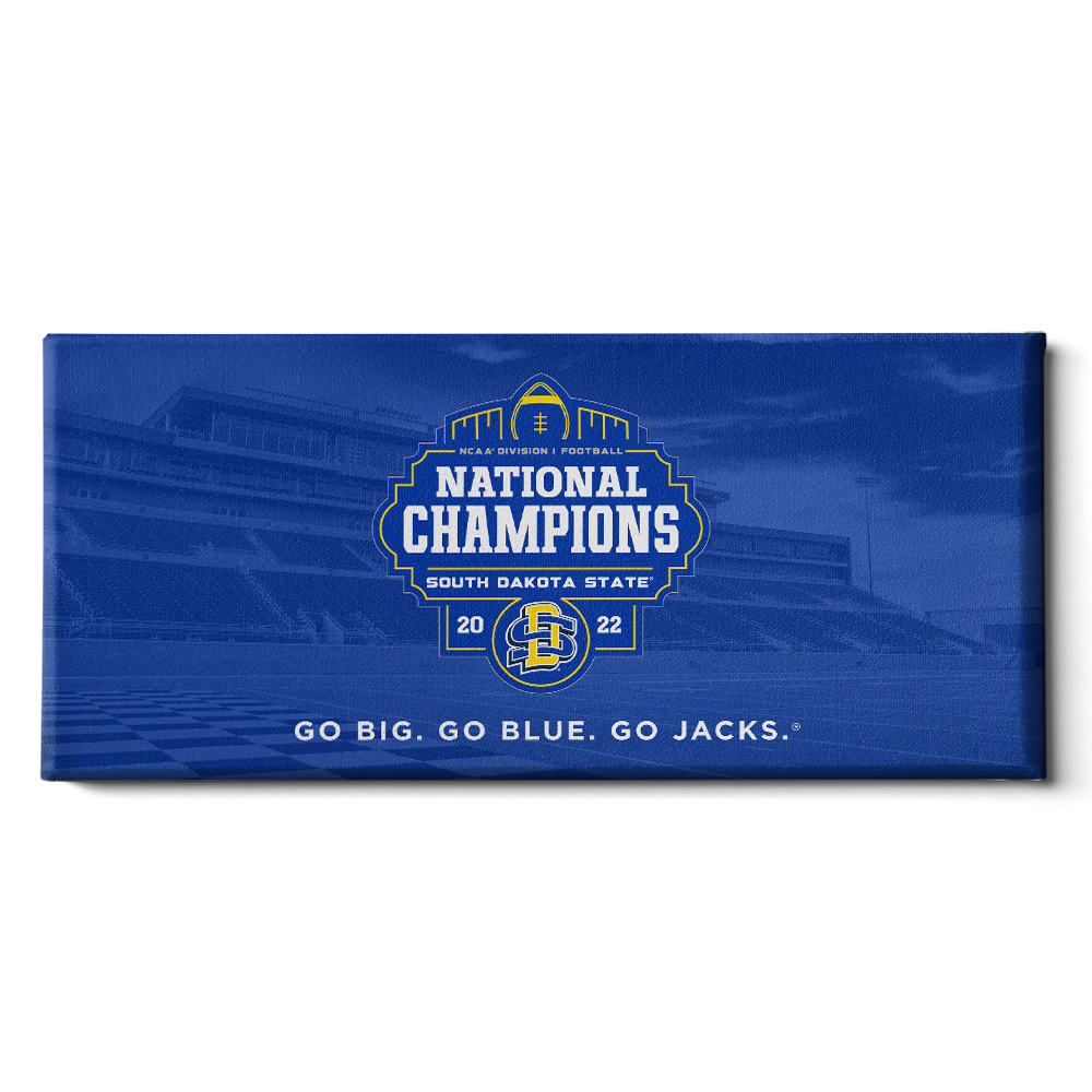 South Dakota State Jackrabbits - SDSU National Champions Go Big Go Blue Go Jacks Panoramic