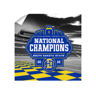 South Dakota State Jackrabbits - SDSU National Champions Checkerboard End Zone