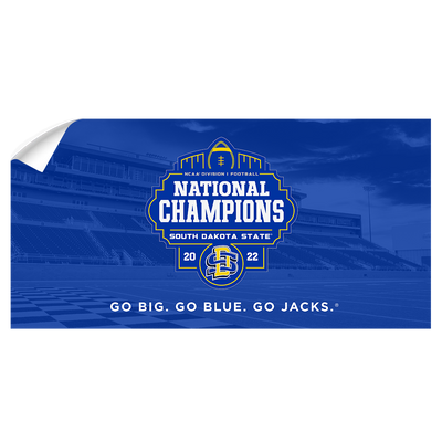 South Dakota State Jackrabbits - SDSU National Champions Go Big Go Blue Go Jacks Panoramic