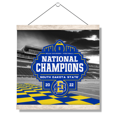 South Dakota State Jackrabbits - SDSU National Champions Checkerboard End Zone