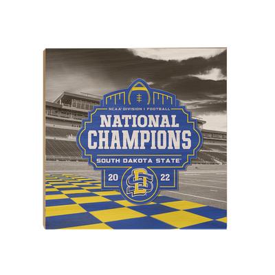 South Dakota State Jackrabbits - SDSU National Champions Checkerboard End Zone