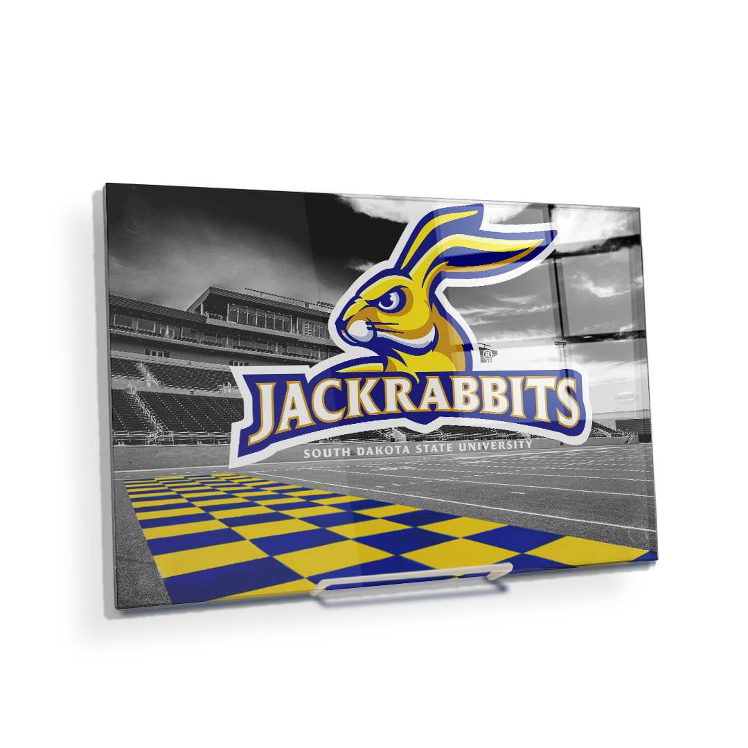 South Dakota State Jackrabbits - Jackrabbits Checkerboard End Zone - College Wall Art #Canvas