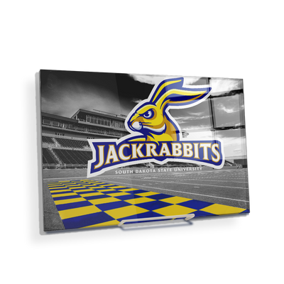 South Dakota State Jackrabbits - Jackrabbits Checkerboard End Zone - College Wall Art #Acrylic Mini