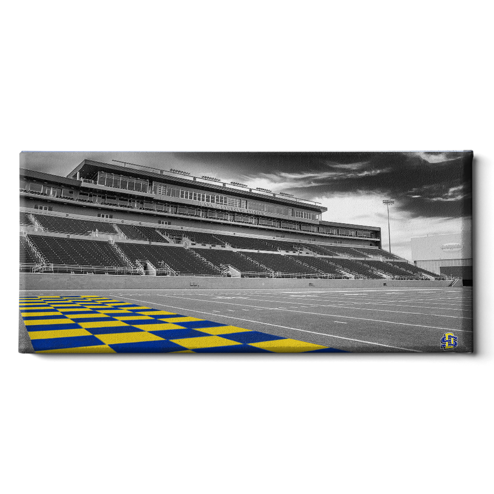 South Dakota State Jackrabbits - Checkerboard End Zone Pano - College Wall Art #Canvas