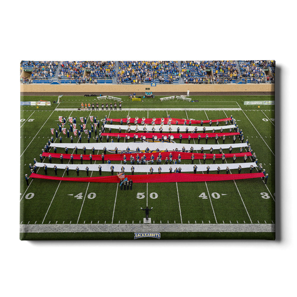 South Dakota State Jackrabbits - Red, White, and Blue DJD Stadium - College Wall Art #Canvas