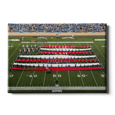 South Dakota State Jackrabbits - Red, White, and Blue DJD Stadium - College Wall Art #Canvas