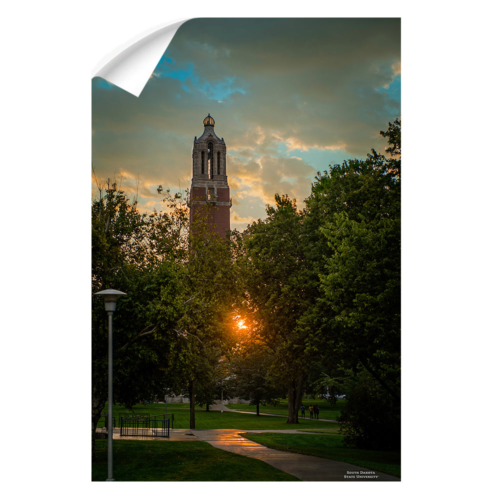 South Dakota State Jackrabbits - Coughlin Campanile Sunset - College Wall Art #Canvas