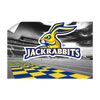 South Dakota State Jackrabbits - Jackrabbits Checkerboard End Zone - College Wall Art #Wall Decal