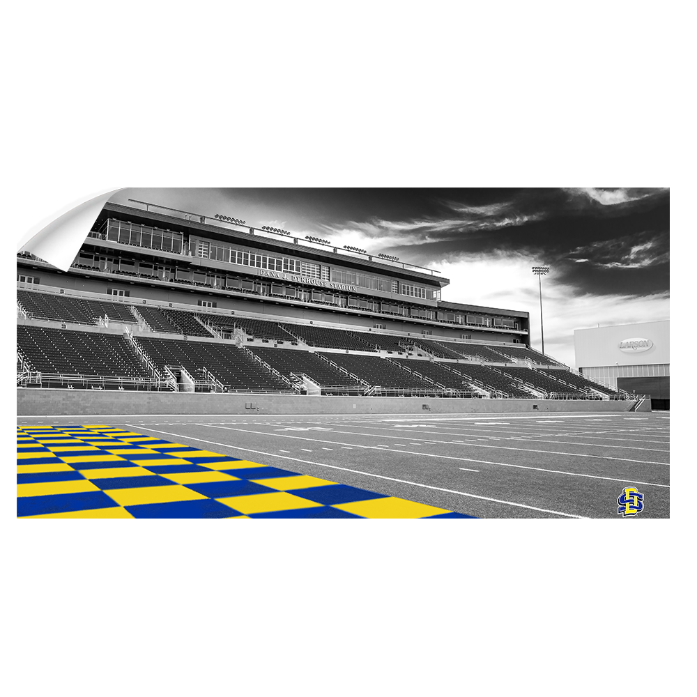 South Dakota State Jackrabbits - Checkerboard End Zone Pano - College Wall Art #Canvas