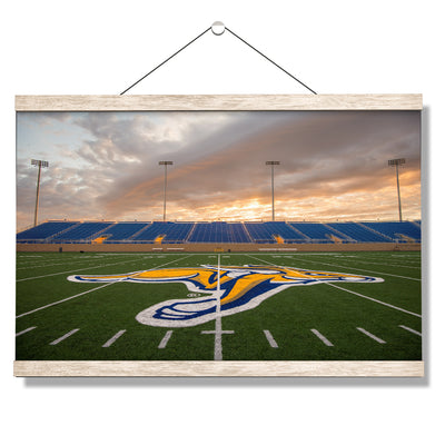 South Dakota State - Jackrabit Sunset - College Wall Art #Hanging Canvas