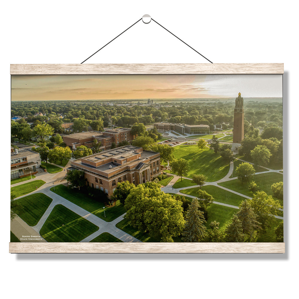 South Dakota State Jackrabbits - Sunrise Over Campus - College Wall Art #Canvas