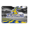 South Dakota State Jackrabbits - Jackrabbits Checkerboard End Zone - College Wall Art #Metal