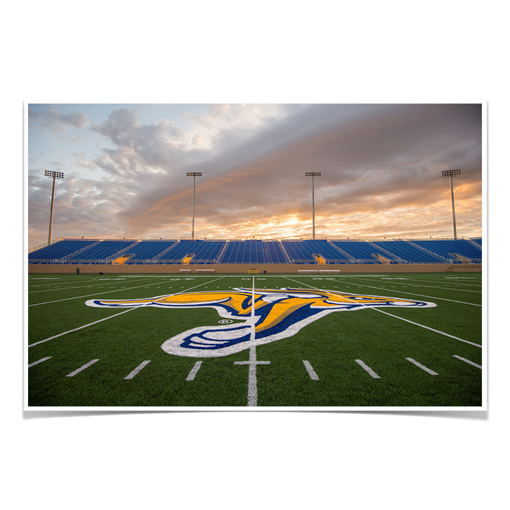 South Dakota State - Jackrabit Sunset - College Wall Art #Canvas