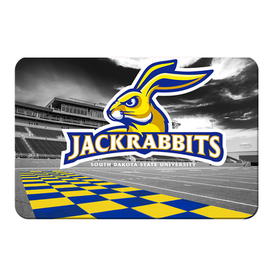 South Dakota State Jackrabbits - Jackrabbits Checkerboard End Zone - College Wall Art #PVC