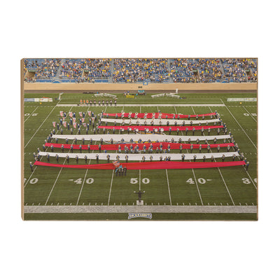South Dakota State Jackrabbits - Red, White, and Blue DJD Stadium - College Wall Art #Wood