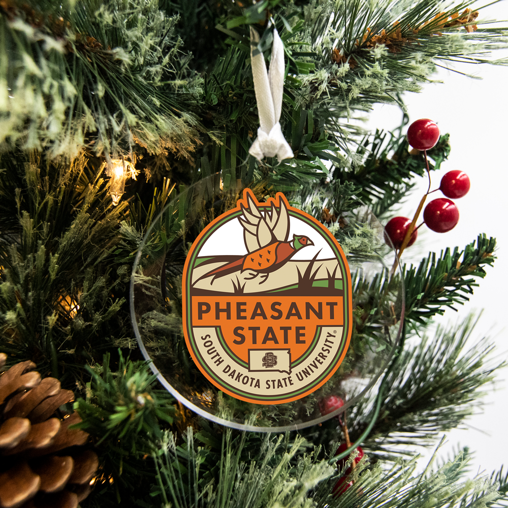 South Dakota State Jackrabbits - Pheasant State Shield Ornament & Bag Tag