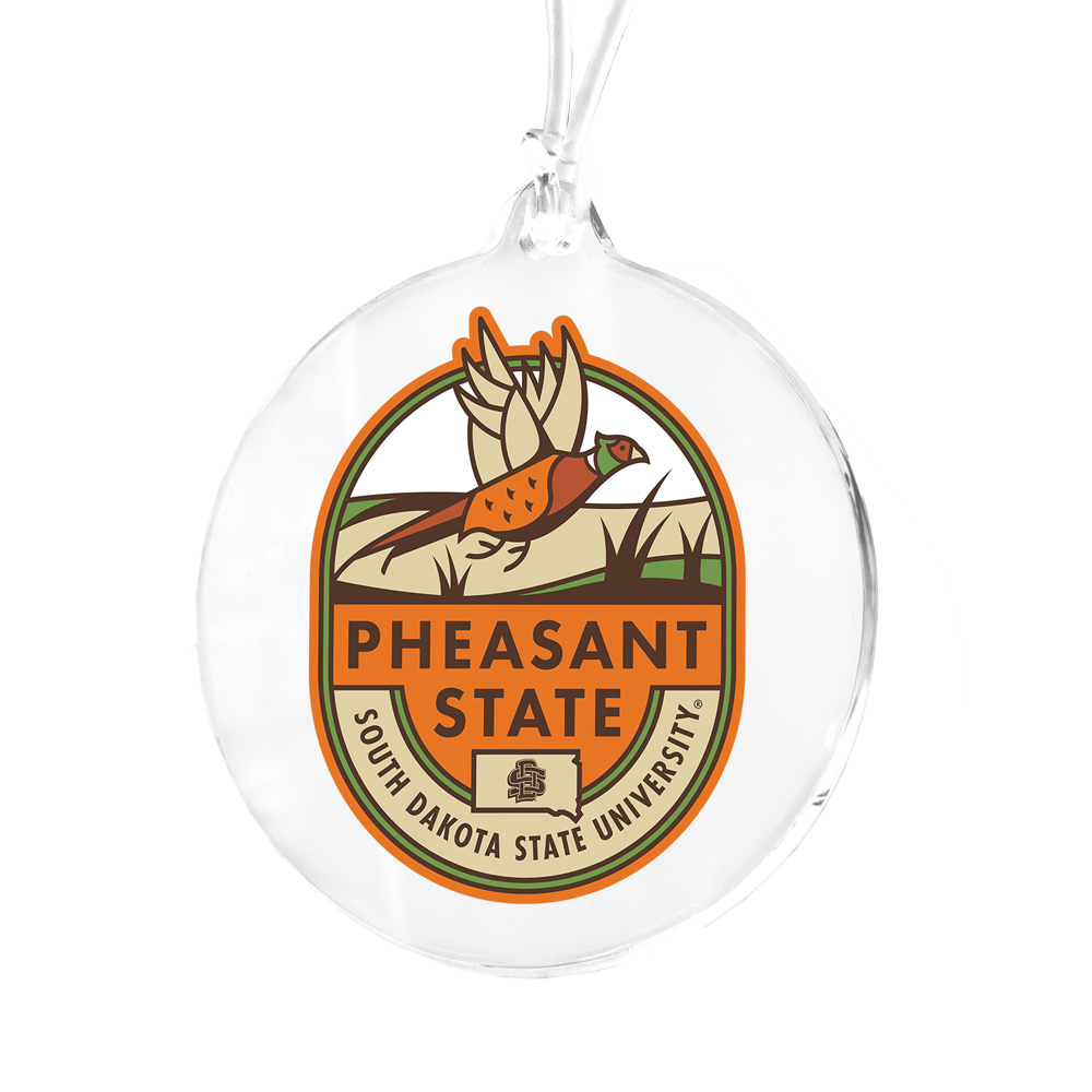 South Dakota State Jackrabbits - Pheasant State Shield Ornament & Bag Tag