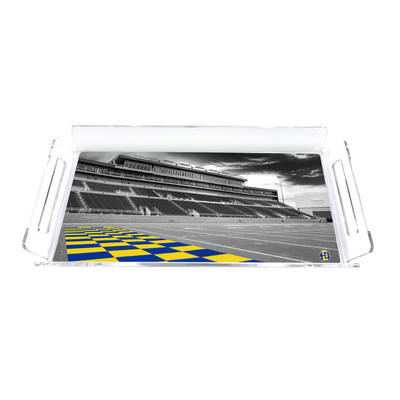 South Dakota State Jackrabbits - Checkerboard End Zone Decorative Serving Tray