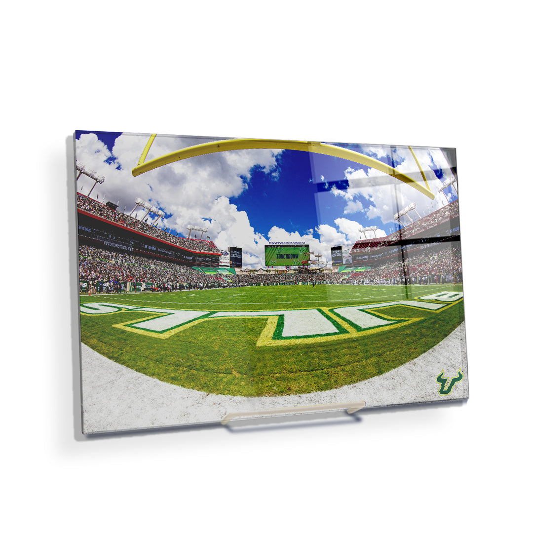 USF Bulls - Bulls End Zone Touchdown - College Wall Art #Canvas