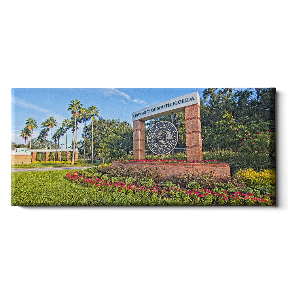 USF Bulls - USF Entrance Panoramic - College Wall Art #Canvas