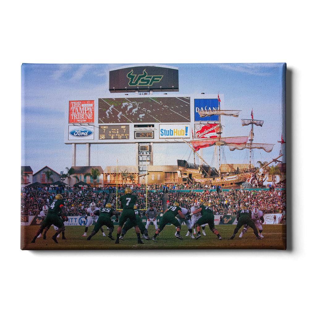 USF Bulls - USF vs Miami - College Wall Art #Canvas