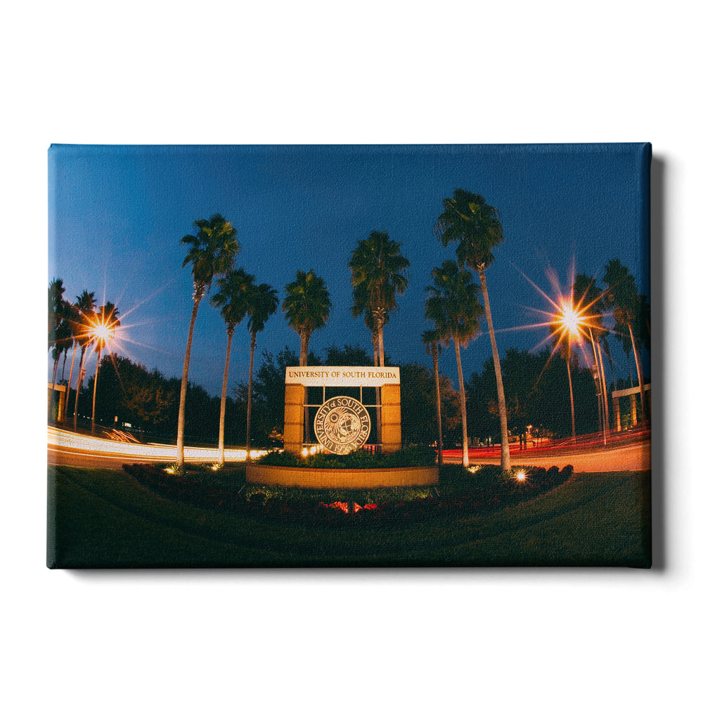 USF Bulls - USF Night Entrance - College Wall Art #Canvas