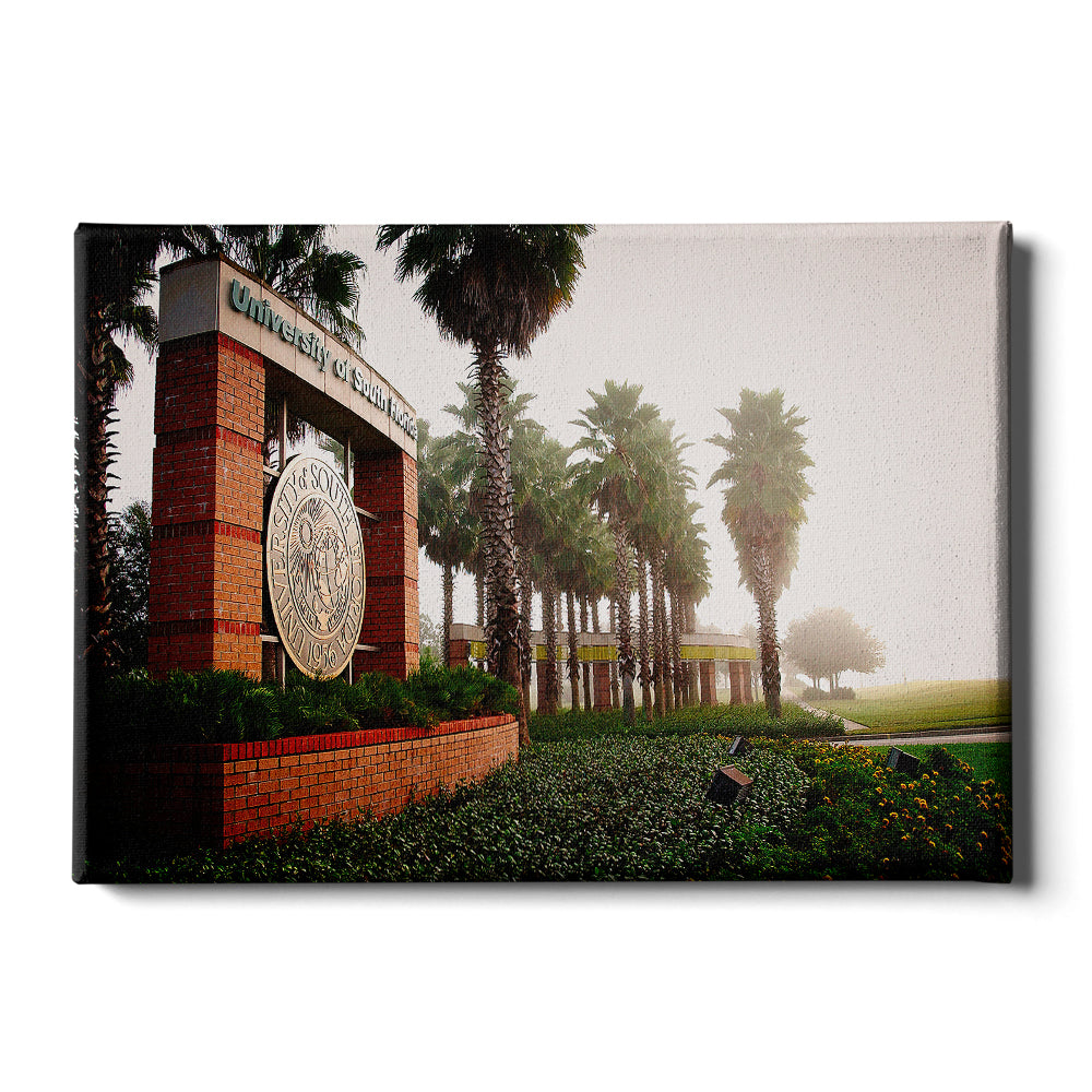 USF Bulls - USF Misty Morning - College Wall Art #Canvas