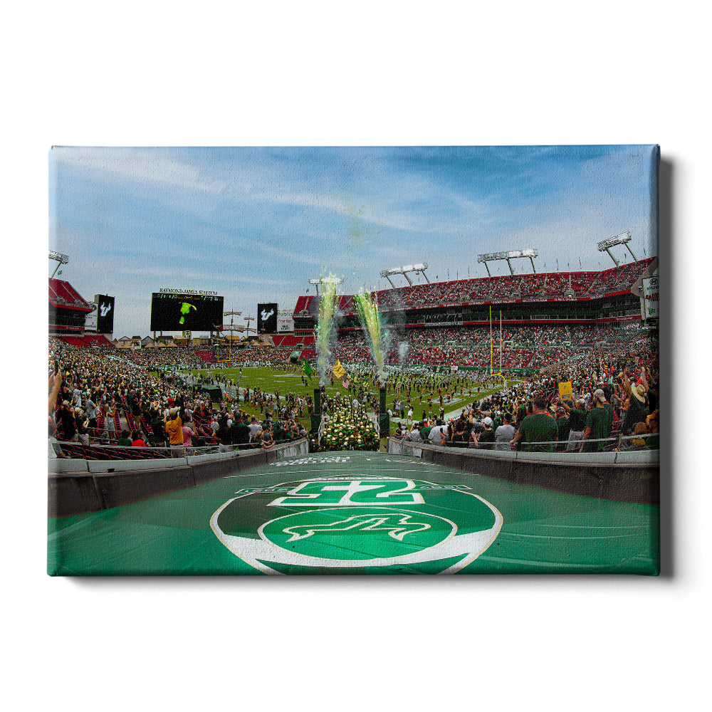 USF Bulls - Enter USF Bulls 25th Football Anniversary - College Wall Art #Canvas