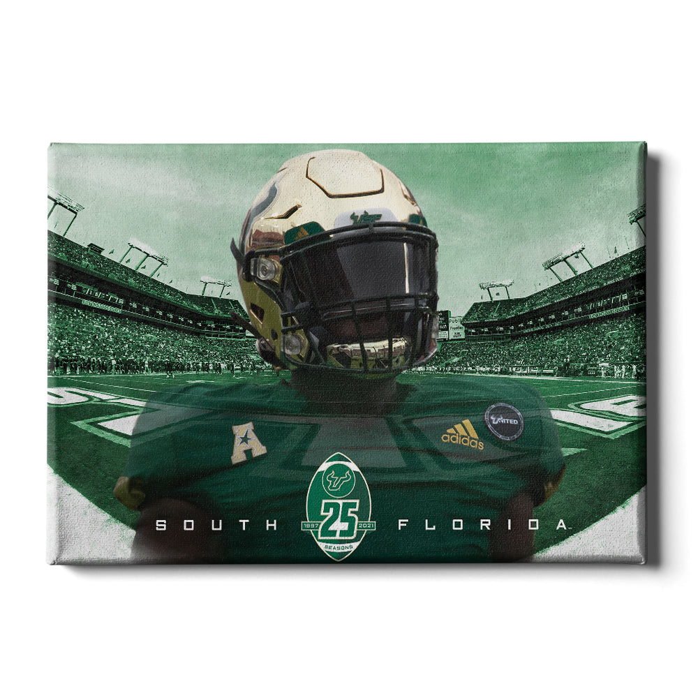 USF Bulls - South Florida 25 Years - College Wall Art #Canvas