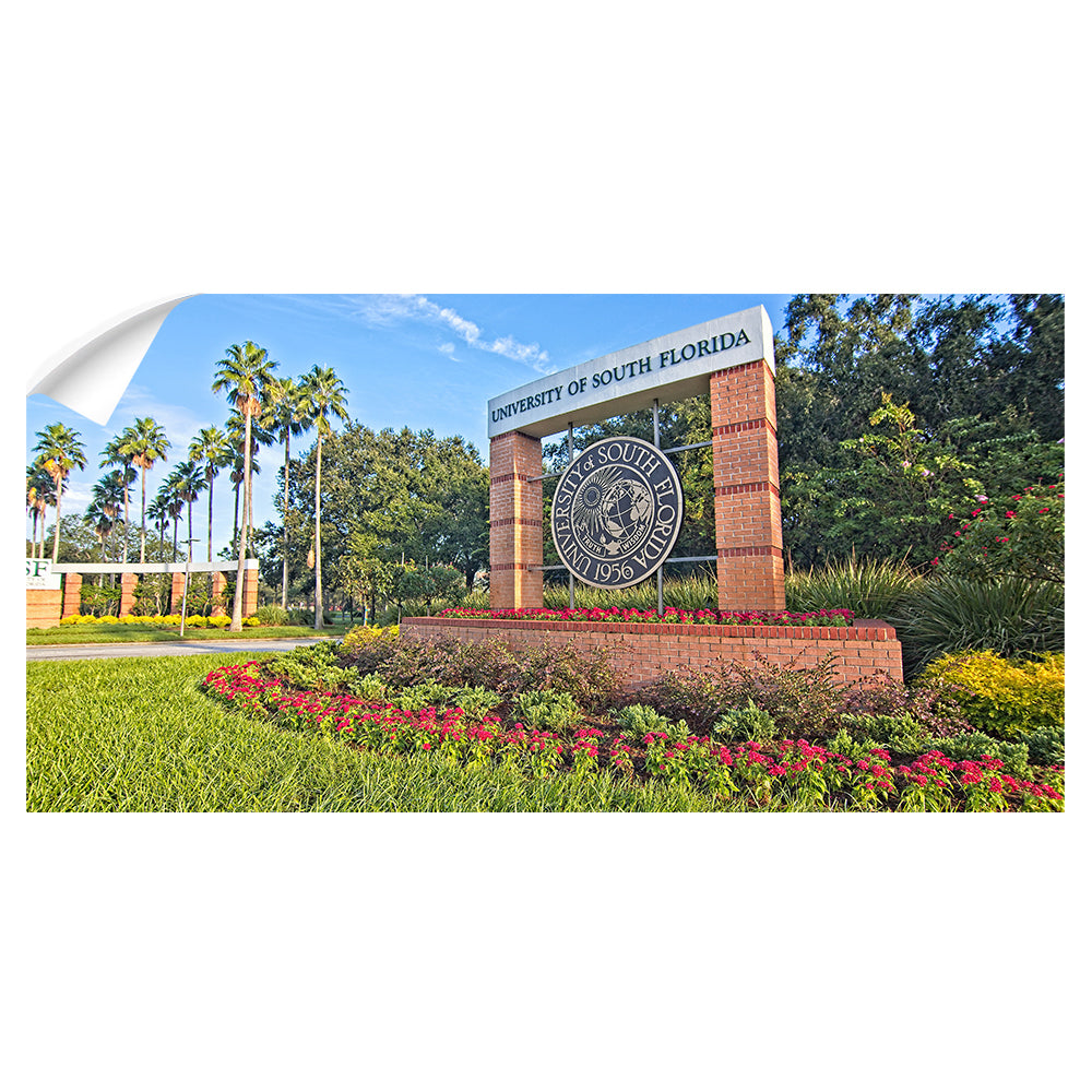 USF Bulls - USF Entrance Panoramic - College Wall Art #Canvas