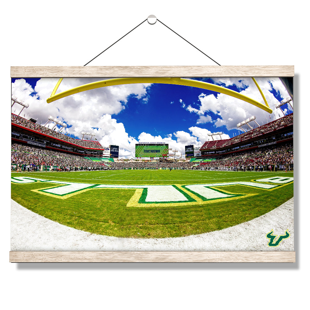 USF Bulls - Bulls End Zone Touchdown - College Wall Art #Canvas