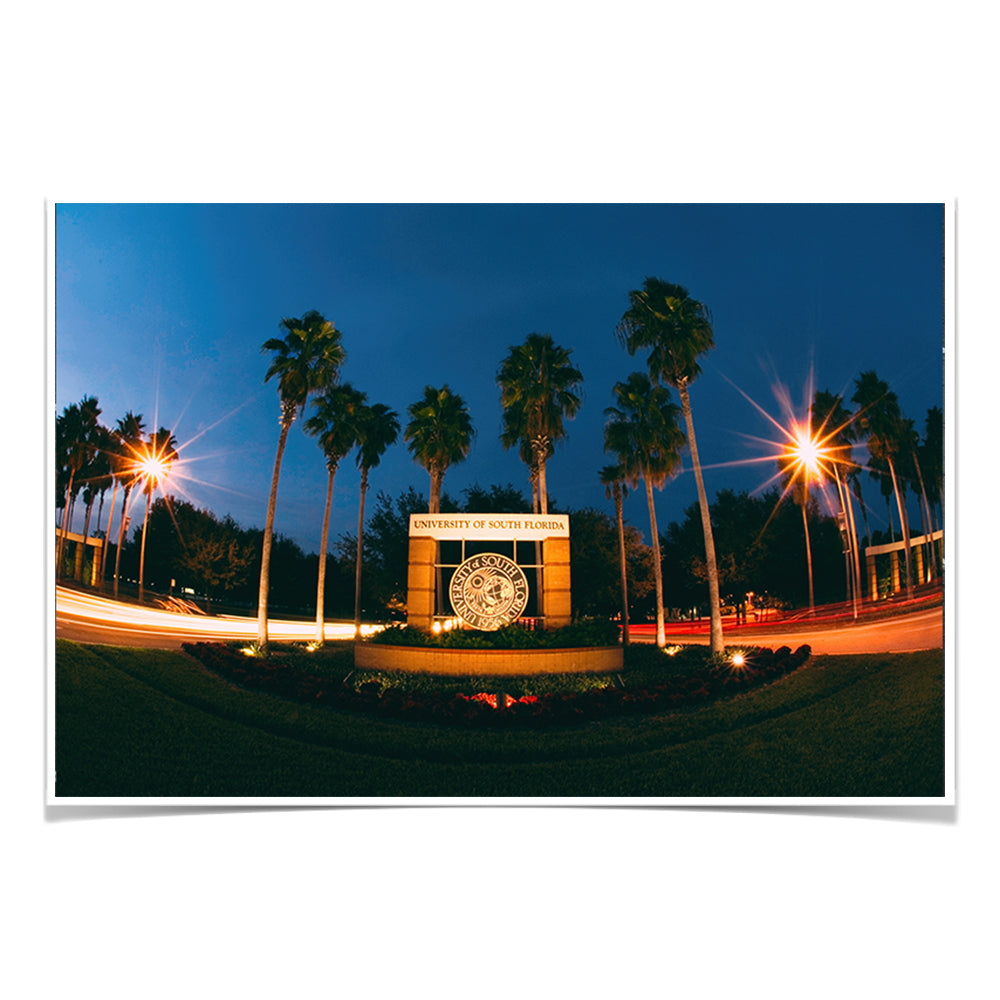 USF Bulls - USF Night Entrance - College Wall Art #Canvas