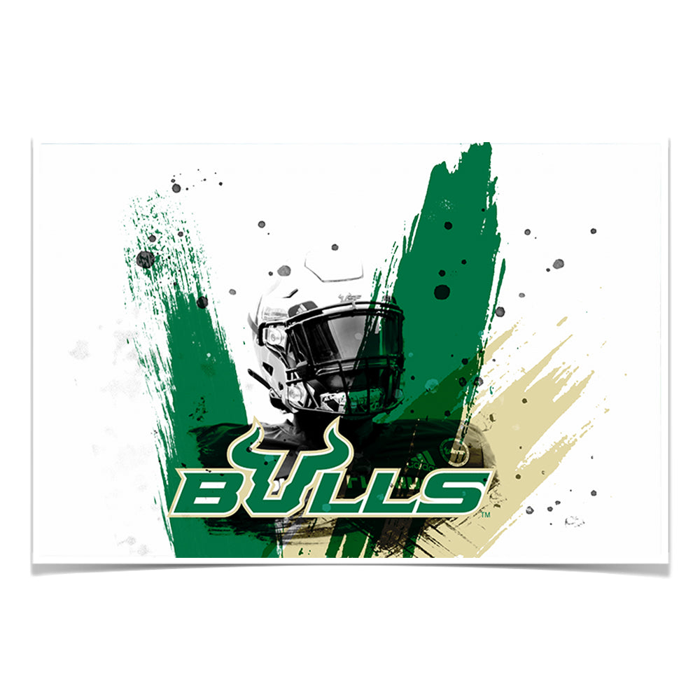 USF Bulls - Bulls Paint - College Wall Art #Canvas