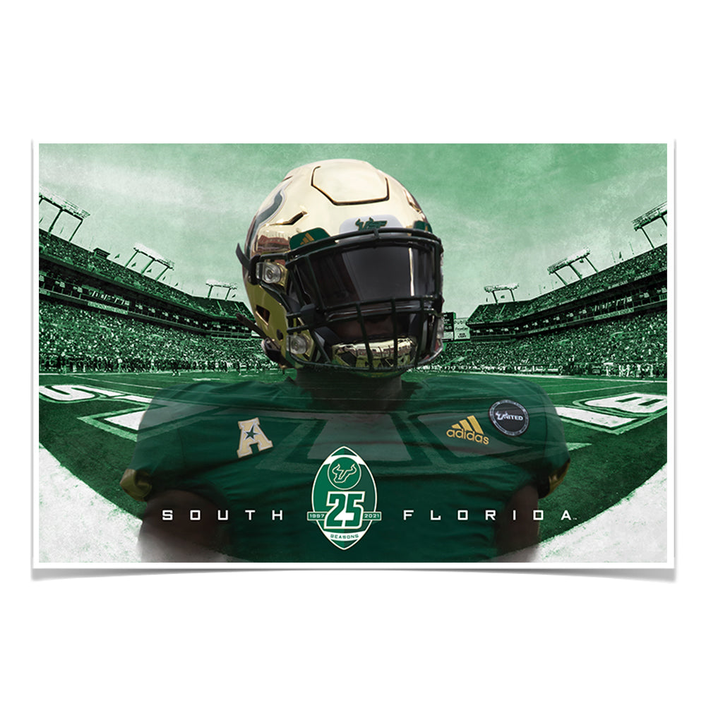 USF Bulls - South Florida 25 Years - College Wall Art #Canvas