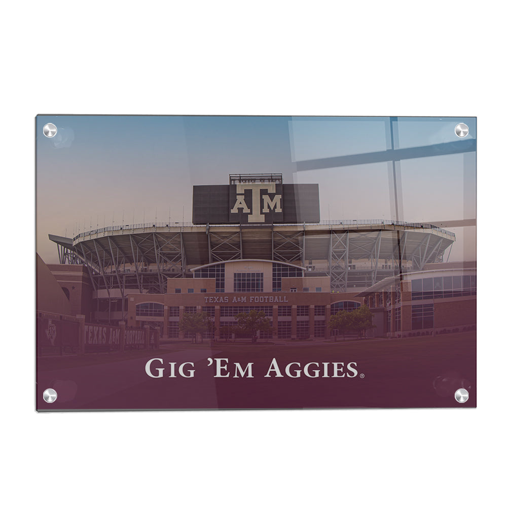 Texas A&M - GIG 'EM Aggies Football - College Wall Art #Canvas