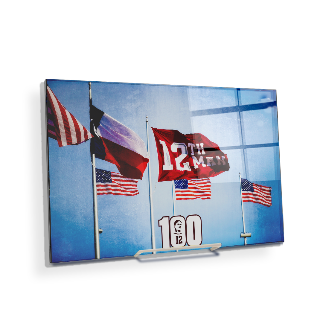 Texas A&M - 12th Man Flag Centenial - College Wall Art #Canvas