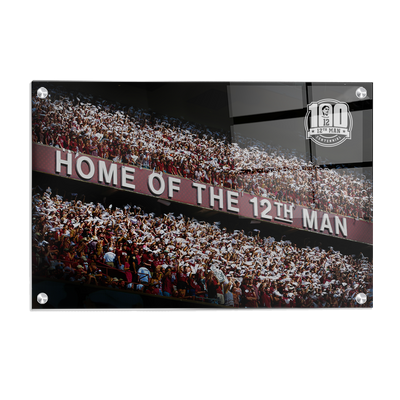 Texas A&M - Home of the 12th Man Centenial - College Wall Art #Acrylic