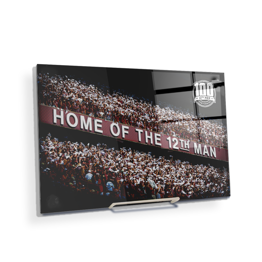 Texas A&M - Home of the 12th Man Centenial Seal - College Wall Art #Canvas