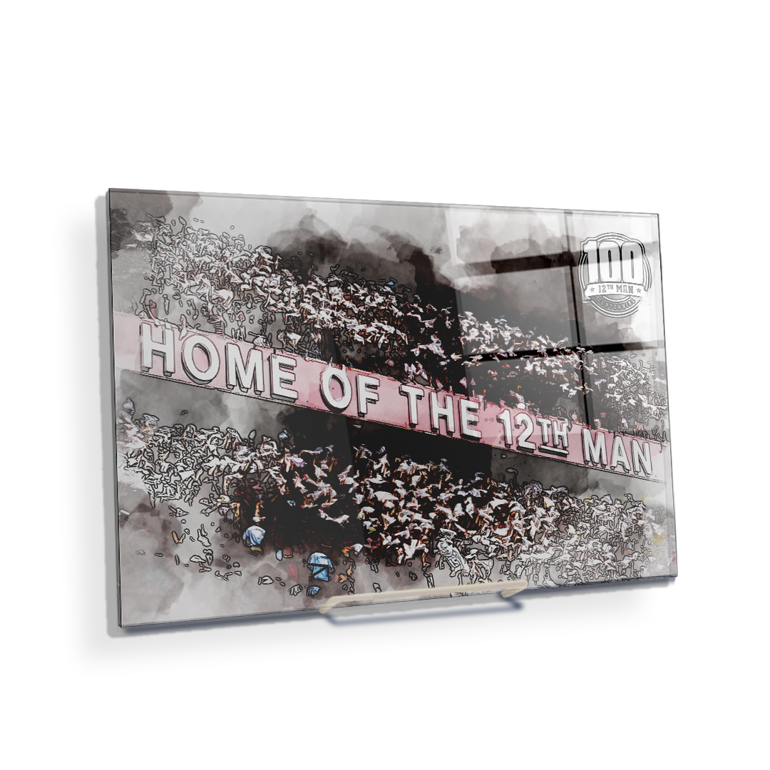 Texas A&M - Home of the 12th Man Centenial Seal - College Wall Art #Canvas