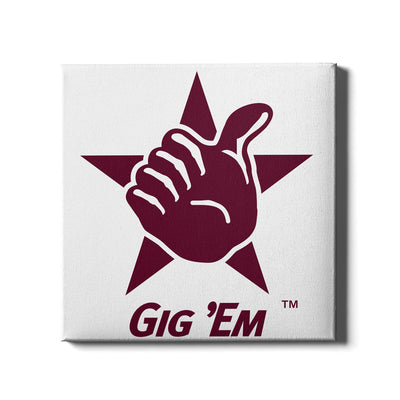 Texas A&M - Gig 'Em - College Wall Art #Canvas