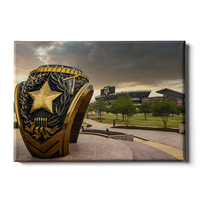 Texas A&M - The Aggie Ring Sunrise - College Wall Art #Canvas